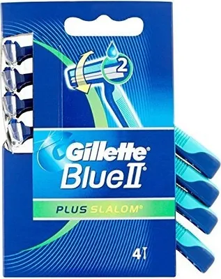 Produktbild von Gillette Blue II Plus Slalom Disposable Razor - Pack of 4