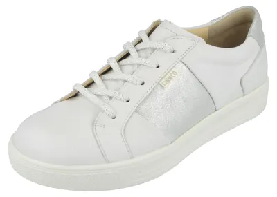Produktbild von FINN COMFORT Malita Damen Sneaker weiss silber Glattleder - Größe: UK 6.5
