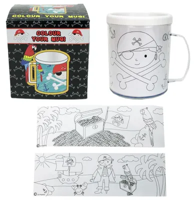 Immagine prodotto di Set di tazze pirata autocoloranti per bambini - 300 ml
