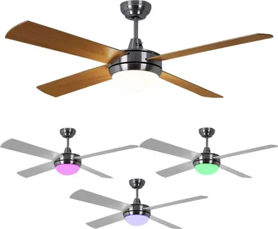 Produktbild von RGB LED Deckenventilator, silber, Fernbedienung, VT-6054-4