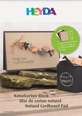 Image de 10X Heyda 2047130 Bloc de carton naturel, A4, 20 feuilles