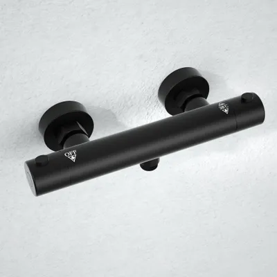 Produktbild von JOHO Thermostatbatterie mit Thermostat für Regendusche Duschsystem, Dusche Thermostatarmatur Mischbatterie mit 38 °C Sicherheitstaste, Duscharmatur