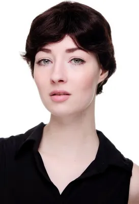 Produktbild von WIG ME UP Echthaarperücke Dunkelbraun Kurz Wellig 9908HH-4