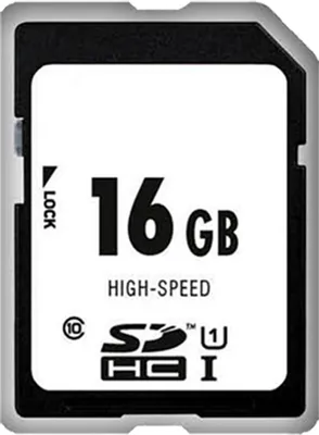 Produktbild von 1x High-Speed 16 GB SDHC-Karte Class 10 ( KEINE MICRO SD )