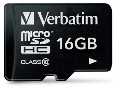 Immagine prodotto di Verbatim Micro SDHC 16GB, 16384 MB, Micro Secure Digital ad alta capacità (MicroSDHC), 10 MB/s