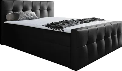 Produktbild von MIRJAN24 Boxspringbett Malibu, Bett mit zwei Bettkästen, Stilvoll Doppelbett (Farbe: Soft 011, Größe: 180x200 cm)