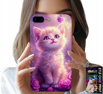 Obrázok produktu pre Puzdro Na Iphone ( 7 Plus ) - Roztomilé Mačiatko, Mačka, Vzory So Zvieratkami