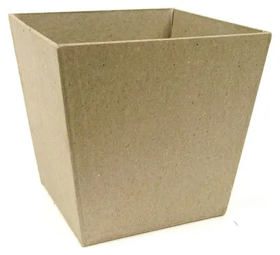 Produktbild von Pinselhalter aus Pappmaché, 10 x 10 x 9,5 cm, brauner Karton