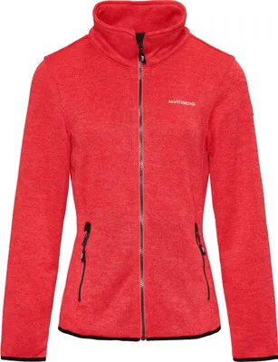Produktbild von Nordberg Andrea Fleece Cardigan - Damen - Red Melange - Größe M
