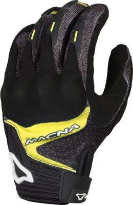 Produktbild von Macna Octar Motorrad Handschuhe, schwarz/gelb, S