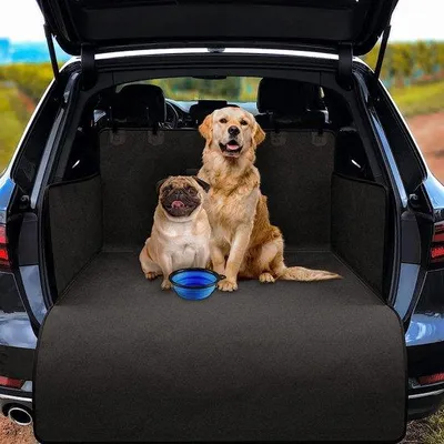 Produktbild von Famanu Kofferraummatte Hundedecke - Schutzdecke für Rücksitz und Kofferraum mit Transporttaschen