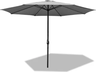 Image de TolleTour Parasol Balcon Ø350cm résistant aux intempéries & hauteur réglable Parasol de balcon Parasol de jardin Parasol de terrasse Protection solaire Protection UV Parasol de marché pliable,Gris
