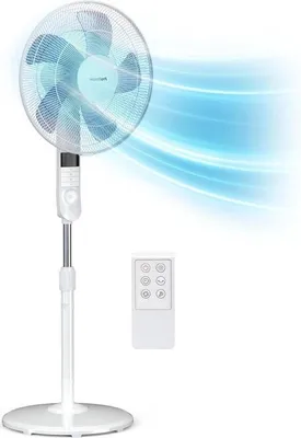 Obrázek produktu pro Stojanový ventilátor se stativem, bílý, výška 40 cm, šířka 135 cm, 4 režimy, oscilace 80°, výškově nastavitelná a otočná hlava ventilátoru - ideální pro domácnost, kancelář a ložnici - Sloupový ventilátor - Obsah HTML
