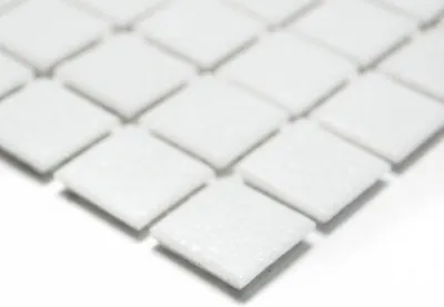 Produktbild von Handmuster Mosaik Fliese Glas weiß MOS50-0101_m