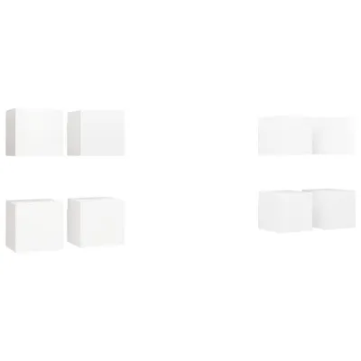 Image de vidaXL Armoires murales TV 8 pcs. Blanc 30,5x30x30 cm