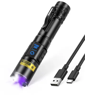 UV-Taschenlampe 395nm Schwarzlicht, LED, wiederaufladbar