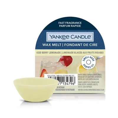 Produktbild von Yankee Candle 10.00664.0040, Rund, Gelb, Iced Berry Lemonade, Grapefruit, Zitrone, Erdbeere, Orange, Ananas, Himbeere, 67 mm