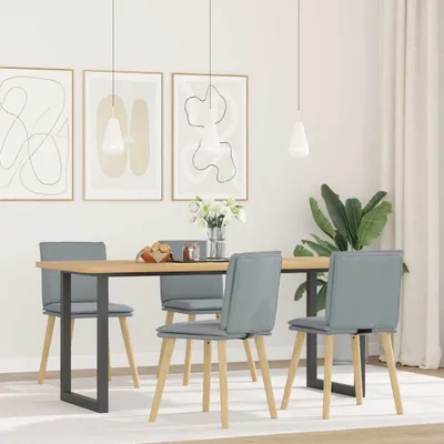 Produktbild von Esszimmerstühle 4 Stk. Hellgrau Stoff, Esszimmerstühle DesignMöbel