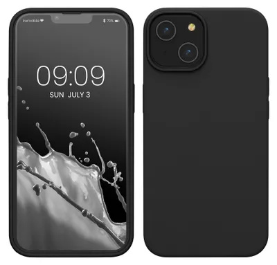 Produktbild von kwmobile Handyhülle für iPhone 14 Hülle, für iPhone 14 Case - Hülle Silikon - kabelloses Laden - Schwarz matt
