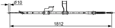 Produktbild von BOSCH Handbremsseil Seilzug Feststellbremse für HYUNDAI i10 (PA) Hinten Links 1 987 482 616