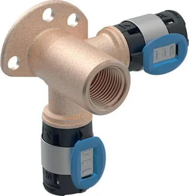 Produktbild von Geberit Eckanschlusswinkel FlowFit d= 20mmxRp 1/2x20mm, 37mm, 90Grad
