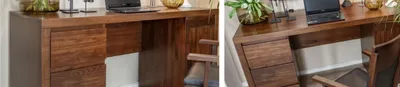 Produktbild von büro set garnitur einrichtung tisch + sessel massiv holz möbel eiche vollholz