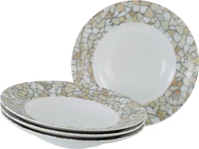 Produktbild von CreaTable, 24707, Stone Collection Siena, Pastateller 4-tlg, Porzellan