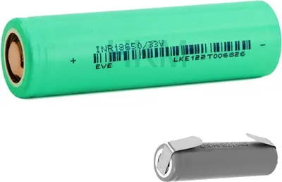 Produktbild von EVE INR18650-33V 3200mAh - 10A mit Lötfahne U