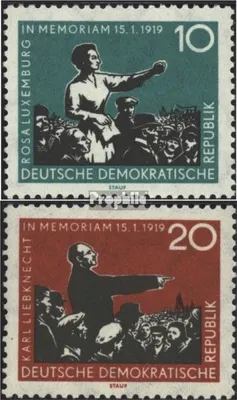 Produktbild von Briefmarken DDR 1959 Mi 674-675 (kompl.Ausg.) postfrisch 40.Todestag von Luxemburg