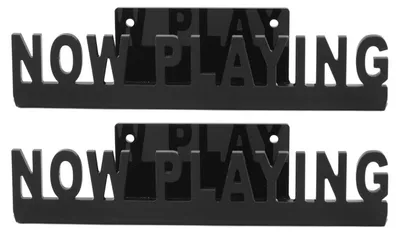 Image de 2 supports muraux en acrylique pour vinyles, pour présenter les pochettes d'albums. Idéal pour la décoration intérieure. Couleur : noir