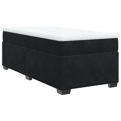 Produktbild von Boxspringbett mit Matratze Schwarz 90x190 cm Samt