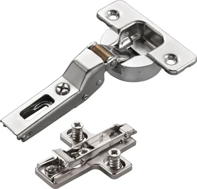 Produktbild von 2 x Salice Topfband Serie 700 mit Dämpfer im Topf 110° Bohrbild T45 Mittelanschlag inkl. Kreuz-Montageplatte Höhe 3 mm mit vormontierten Euroschrauben, Exzenterverstellung Möbelscharnier von SOTECH