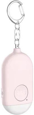 Obrázek produktu pro CHPN - Klíčenka s alarmem - osobní alarm - 130 dB - sebeobrana - LED lampa - nouzový signál - klíčenka - růžová - nouzový alarmový klíčenka