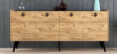 Obrázek produktu pro Obývací pokoj Hnědá Komoda Moderní design Obdélníkový tvar Police