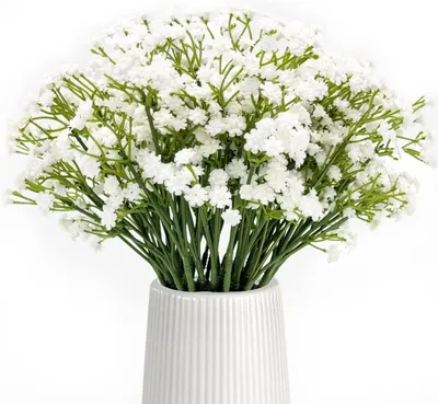 Produktbild von Kunstblumen Gipskraut, 24 Stück, weiß, für die Tischdekoration