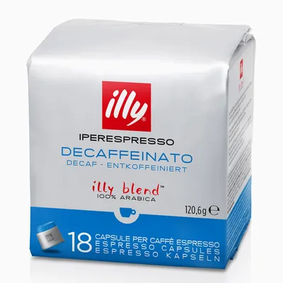 Image de illy Iperespresso Decaffeinato capsules 18 café arabica décaféiné