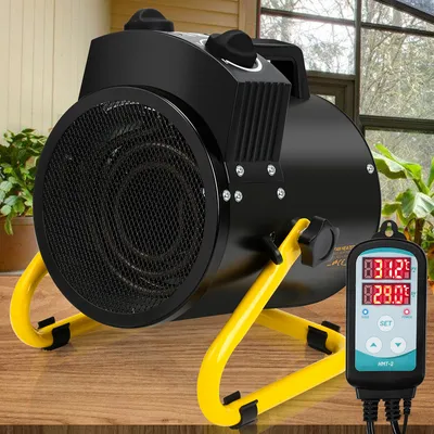 Productafbeelding van Jiubiaz kachel voor kasverwarming, accessoires voor tuin en kas, wintervast maken. 2000W kachel voor tuinhuis met temperatuurregelaar