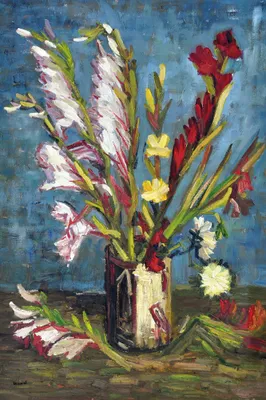 Obrázok produktu pre Vincent Van Gogh Art Print Picture - Váza s gladiolou, 1886 (120 x 80 cm)