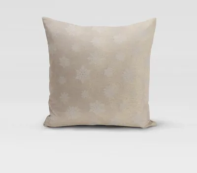 Produktbild von SCHÖNER LEBEN. Kissenhülle Eiskristalle gold beige Größe 70x70cm (HxB) 70x70cm (HxB) Größe