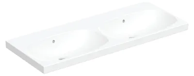 Immagine prodotto di Geberit Acanto double lavabo, sans trous pour robinets, avec trop-plein, 1200x480mm, 500.628.01.8, 500.628.01.8