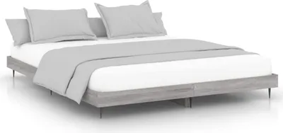 Produktbild von vidaXL Bettgestell ohne Matratze Grau Sonoma 180x200 cm Holzwerkstoff