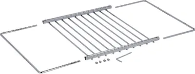 Produktbild von Rost Grillrost Backofenrost Ofenrost Backrost Gitter Gitterrost Grillgitter 230-400x230mm ausziehbar UND erweiterbar durch 4 cm Zusatzgitter verchromt Backofen Herd Ofen Universal