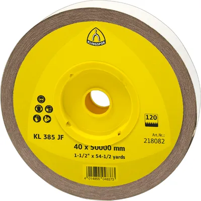 Produktbild von Schleifgeweberolle KL 385 JF 50mm K.320 f.Metall Korund KLINGSPOR