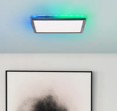 Produktbild von BRILLIANT Saltery LED Deckenaufbau-Paneel 30x30cm weiß/schwarz