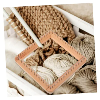 Produktbild von Quadratischer Holz-Strickrahmen für DIY-Projekte