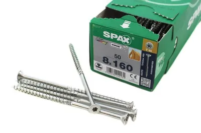 Productafbeelding van SPAX® 0191010801605 SPAX® Holzbauschrauben T40 Senkkopf WIROX 0191010801605 8 mm x 160 mm, 50 St.