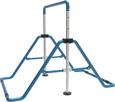 Image de Barre de gymnastique, réglable en hauteur, design pliable, bleu