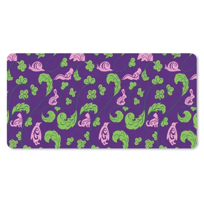 Produktbild von MuchoWow® Mauspad Mousepad Blätter - Tiere - Muster 60x30 cm - Mousepads - Maus Mat - Pad - Mausunterlage - Nachhaltig