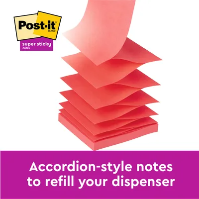 Produktbild von Post-it® Super Sticky Z-Notes Haftnotizen - Verschiedene Farben - 76 mm x 76 mm - 90 Blatt/Block - 14 Stücke + 2 Gratis