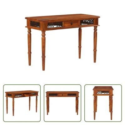 Zdjęcie produktu dla The Living Store Biurko z szufladą 110x50x76 cm lite drewno akacjowe